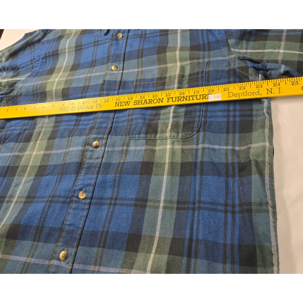 Nautica True Black & Blue Plaid Button Down Flannel Shirt Mens Size M/M NWT - Picture 6 of 13